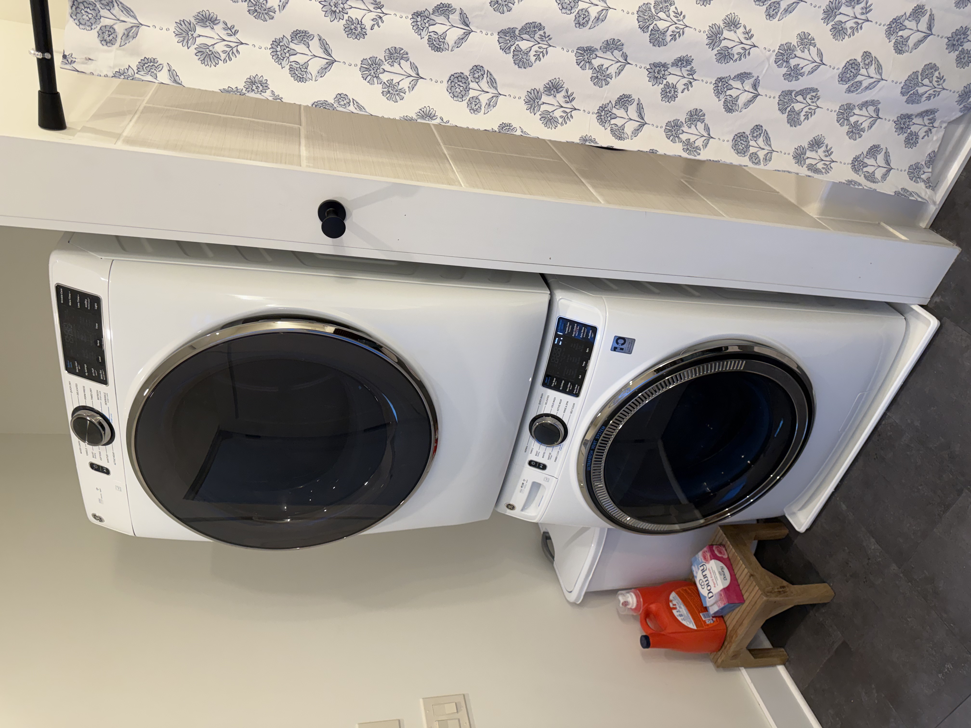 Stacked washer and dryer