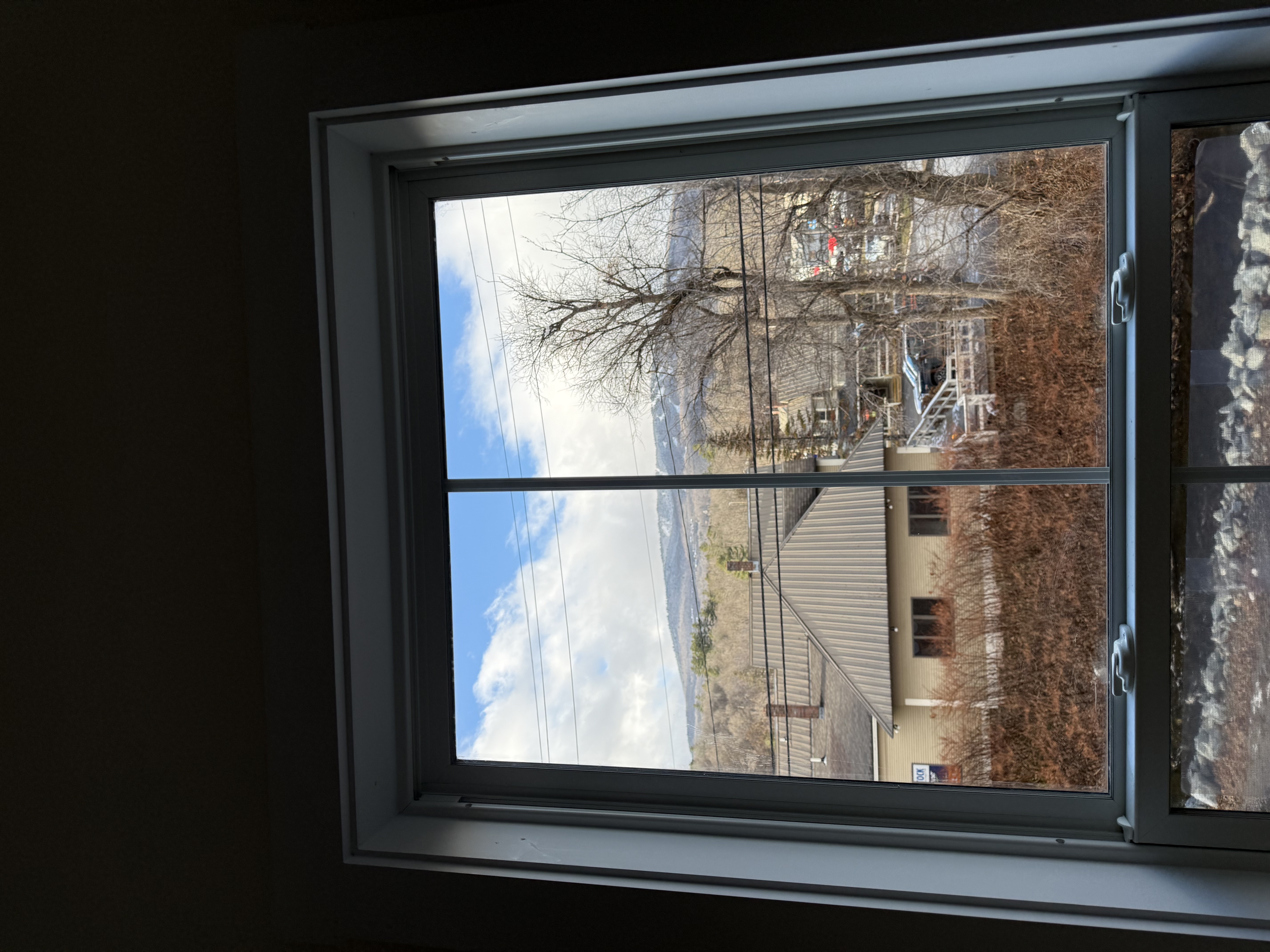 Clear view of Okemo Mountain from an upstairs window